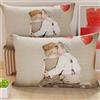 PETTI Artigiani Italiani - Coppia di Federe Cuscino 40x70 cm in Microfibra, Cuscini Arredo Camera da Letto, Divano, Salotto, Set 2 Fodere Copricuscino, Federa Bacio, 100% Made in Italy
