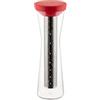 Alessi Mazagran GIA31 R Caraffa per Caffè Freddo Filtrato, in Vetro Borosilicato e Resina Termoplastica, Filtro in Acciaio Inossidabile 18/10, Rosso