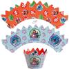dekora - Kit decorazione cupcake e muffin Disney Stitch per compleanno bambini: 6 topper + 6 pirottini decorativi, Reversibile e riutilizzabile non adatto alla cottura in forno
