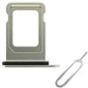 Cemobile Supporto per slot per scheda SIM di ricambio per iPhone 15 e iPhone 15 Plus (versione SIM singola) con anello di tenuta in gomma impermeabile e perno di espulsione aperto (giallo)
