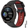 CHULN 26mm Silicone Quickfit Cinturino per Garmin Fenix 8 51mm/Fenix 7X Pro/Fenix 7X/Fenix 6X/Fenix 6X Pro/Fenix 5X/Fenix 5X Plus, Regolabile Sportiva Cinturino di Ricambio per Smartwatch.(No host)