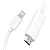 lezaface [Certificato Apple MFi] Adattatore cavo Lightning a HDMI Apple per iPhone,Adattatore AV digitale Lightning a HDMI 1080P, cavo HDTV compatibile con iPhone 14,13,12,11,XS,XR,X,8 a TV,proiettore