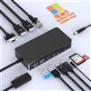 ROCKETEK 13 in 1 Surface Dock Triple 4K Display,Surface Pro Docking Station HDMI+VGA Docking Station Studio Accessori per Surface Pro 11/10/9/8/X/7/6/5/4/3,Laptop 7/6/5/4/3/2/1,Book Laptop Go3/2 1
