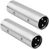 JOMLEY XLR Maschio a Maschio Adattatore, 3-Pin Microfono Cavo - 2 Pezzi