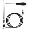 Zescyha Antenna Radio Marina, Antenna Barca AM FM Universale 16 Pollici in Gomma Flessibile con Rotazione 180°, Per Barche, Jeep, Trattori e Veicoli da Costruzione, Compatibile Autoradio DIN con Cavo Prolunga