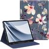 FINTIE Custodia per iPad Air 13 Pollici M4/M3/M2 (2026/2025/2024) con Portapenne, Multi-angli Slim Fit Folio Cover Case con Pocket e Auto Sveglia/Sonno, Blooming Hibiscus