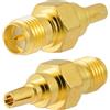 Vecys 2 Pezzi Adattatore RP SMA Femmina a CRC9 Maschio Adattatore Coassiale RF RP SMA a CRC9 da 50 Ohm Adattatore in Rame ad Alta Frequenza per GSM GPRS 3G 4G 5G Modulo Antenna Router Bluetooth