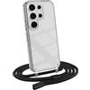 MyGadget Cover per Samsung Galaxy S25 Ultra - Custodia con Corda - Case Trasparente Antiurto con Laccio | Tracolla - Practical Stylish - Nero