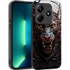 YUXING Cover per Xiaomi Redmi Note 14 4G(164) - Abstact Art Geometry Pattern Antigraffio Vetro Back Cover, Custodia Antiurto Antiscivolo Sottile (Tiger)