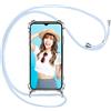 Vauki Cover per Samsung Galaxy A13 4G con Cordino, Custodia con Laccio Collana Tracolla Trasparente Silicone TPU+PC Bumper Back Antigraffio Proteggere Case Corda per Samsung A13 4G, Viola