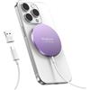 EXW Caricatore wireless per iphone Magnetico, Base di Ricarica Wireless Rapida per iPhone Serie 17/16/15/14/13/12 per AirPods 4/3/2/Pro con Doppia Porta di Ricarica, Viola (Alimentatore non incluso)