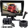 HUACANG Telecamera posteriore a 4 pin da 7 pollici, impermeabile, visione notturna, sistema di parcheggio HD, per camion, roulotte, mietitrice per camper, retromarcia da 12 V-24 V