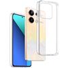 REY Cover in Gel TPU Trasparente per XIAOMI REDMI Note 13 4G, Ultra Sottile 0,33 mm, Morbido Flessibile, Custodia Silicone