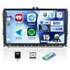 CAMECHO [6+128G 8-Core] CAMECHO Android 15 Autoradio per VW Golf 5 6 Polo 5 T5 Skoda Passat B6 B7 Seat, DSP Wireless Carplay, 9 Bluetooth Stereo Auto GPS Android Auto WiFi RDS Mirrorlink 2USB+Mic+CANBUS