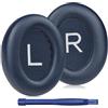 HATOFES Cuscinetti auricolari di ricambio per cuffie Bose 700 con cancellazione del rumore (NC700), in morbida pelle PU, lussuoso memory foam, spessore aggiunto (1 Pair Blue Earpads)