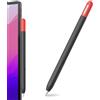 ARYIMYDP 1 Pezzi Custodia in Silicone, Colore Contrasto, Comoda Tatto, Antiscivolo e Antiurto, Custodia Protettiva per Apple Pencil Pro e Apple Pencil 2 (Nero, Rosso)