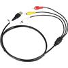 vhbw cavo AV USB - RCA compatibile con HDD-Player, impianti AV-stereo - Connettori USB A 2.0 & 3 RCA, 1,4m, nero
