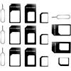 Cozy Inviting 4 Set Adattatore per Scheda SIM, 4 in 1 Adattatore SIM Card, Convertitore di Schede SIM, con Ditale, per Smartphone e Tablet Disponibile