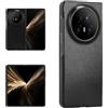 COQUE Custodia per Honor Magic V5,Flip Cover per Honor Magic V5 con motivo LycheeCase-Nero