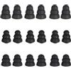 QUARKZMAN Punte Auricolari in Silicone a Triplo Manicotto per Ridurre Rumore per Auricolari In-Ear con 4mm-5mm Diametro Interno (Foro Interno 4mm) S/M/L,6 Paia, Nero
