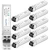 QSFPTEK (10Pack 10GBASE-SR SFP+ Modulo 10G 850nm 300M DDM LC Port Multimode SFP+ Ricetrasmettitore Compatibile con Cisco SFP-10G-SR, Ubiquiti UF-MM-10G, Microtik, Supermicro