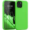 kwmobile Cover per iPhone 13 mini Custodia - Back Case per Smartphone in Silicone TPU - Protezione Gommata - verde lime