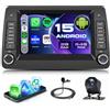 Motorsi Autoradio per Fiat Panda 169 (2002-2012), Android Radio 2GB+64GB con Carplay Android Auto Bluetooth Car,7 Stereo con GPS 5G WiFi RDS/FM SWC USB Mirror Link Canbus + Telecamera Posteriore