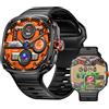 LOKMAT 4G Scheda SIM Smart Watch Android, Schermo AMOLED Grande 2.16'' 3GB+32GB Smartwatch per Uomini e Donne con Camera Rotante WiFi GPS, Orologio Tracker di Attività Fitness 1150mAh (Nero)