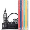 Balvi Fermalibri London Colore nero Resistente e antiscivolo Metallo