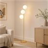 ZMH Lampada da terra moderna a stelo - 3 luci E27 design con interruttore a ped