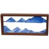 AzureLeap Pittura di Sabbia che Scorre Quadro 3D Sabbia Dinamica Paesaggio Marino, Decorazioni per Casa e Ufficio Giocattolo da Scrivania per Adulti Cornice in Legno [Blu-14]