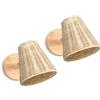 LIGKIN Set di 2 Lampade da Parete Intrecciate a Mano Applique in Bambù Paralume E27 Rattan Vintage Lampada da parete Legno Illuminazione Interna per Soggiorno, Camera da letto, Corridoio