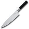 KAI Wasabi Black Coltello da Cucina 20,0 cm Lunghezza Lama - acciaio inossidabile 6A/1K6 lucidato 58 (±1) HRC - manico in polipropilene nero - Coltello da Chef - Made in Japan