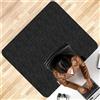EUZLABBY 105 x 120cm Tappeto Sedia Ufficio Protettore del Pavimento,Nero,Tappeto Salvapavimento Antiscivolo,Tappeto per Sedia con Ruote,Tappetino Pavimenti per Parquet e Pavimenti Duri/Piastrelle.