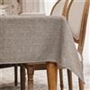 WAITER TREE Tovaglia rettangolare Beige scuro Effetto Lino Impermeabile 120 x 160 cm | Tovaglia antimacchia rettangolare lavabile per Natale stampata adatta per cucina sala da pranzo feste Natale e Capodanno