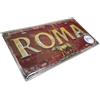 Gingiero Targa in metallo Roma Vintage | Targa decorativa Roma Italia Souvenir | look antico targa in stile antico (30 x 15 cm) | decorazione da parete per bar, garage o cucina