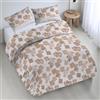 Riad Arredo Set Copripiumino Morbido 100% Puro Cotone Italiano - Parure Sacco Piumino con Federe Made in Italy (Teddy Beige, Matrimoniale 250x240 + 2 federe 52x82)