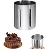 Frogetu Anello Torta Regolabile 20cm,Cerchio per Torta Diametro Regolabile 16-30cm,Stampo Circolare Torta in Acciaio Inossidabile,Coppa Pasta,Coppa Pasta di Acciaio,Coppapasta Tondi,Anello per Torte