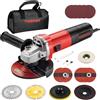 TEENO Smerigliatrice Angolare 125 MM 1000W 2000-12000 giri/min Con 20 Accessori,Flessibile da Taglio Disco da 125 mm,Tagliare e Levigare, Lucidare, Metallo, Legno, Ceramica,Pietra,Borsa per Attrezzi