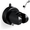 HMCEY Supporto per Soffione Doccia con Ventosa,Supporto Doccino Senza Forare,Porta Doccino Muro Universale,Porta Soffione Doccia Regolabile,Shower Head Holder per Fissare e Regolare - Nero