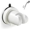 HMCEY Supporto per Soffione Doccia con Ventosa,Supporto Doccino Senza Forare,Porta Doccino Muro Universale,Porta Soffione Doccia Regolabile,Shower Head Holder per Fissare e Regolare - Bianco