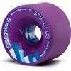 Orangatang Stimulus 70 mm 83a Freeride Longboard Skateboard Wheels (Purple, Set of 4)