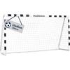 HUDORA Porta da calcio Stadion, porta da calcio stabile per bambini e adulti, resistente alle intemperie con rete fitta per casa, Porta di qualità da esterno per tempo libero e training