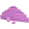 Futuhada 50 Pezzi Mini Buffer per Unghie Professionale, 100/180 Naturali Lime e Buffer per Levigatura File Strumento Buffer Blocco a Doppia Faccia per Unghie in Gel e Unghie Acriliche, Rosa-Viola
