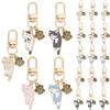 PH PandaHall 20 pz Portachiavi A Forma di Gatto Carino Divertente Cartone Animato Gattino Lega Smalto Portachiavi per Auto Portachiavi per Donna Borsa Portafoglio Zaino