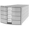 HAN Cassettiera HAN IMPULS 2.0 - Design accattivante abbinato a una qualità eccellente. Con 4 cassetti chiusi per DIN A4/C4, grigio chiaro, 1012-11