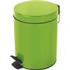 Spirella 7610583163790, capacità 3 litri, forma rotonda, acciaio, colore verde, con pedale, altezza 17 cm