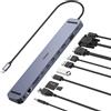 Choetech Docking Station Hub Adattatore Hub Usb Tipo C 11W1 100W Pd Grigio (Hub-M20)