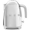 Smeg, Bollitore Elettrico KLF03SSEU 1,7 L, Filtro Anticalcare Lavabile, Autospegnimento di Sicurezza, Indicatore Livello di Acqua, Base Antiscivolo e Avvolgicavo Integrato, Potenza 2400W, Acciaio