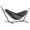 Vivere UHSDO8-27 Amaca con Supporto Brasiliana, Cotone, 250 cm, Portata 200 kg Borsa da Trasporto inclu, Rio Night Doppia